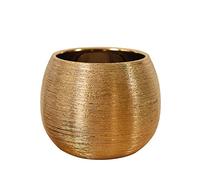 SUIUOI Vaso da fiori dorato - Elegante vaso per orchidee in ceramica per piante d'appartamento, vaso decorativo in oro per la vostra casa