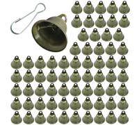 suiwotin 100 campanellini vintage in bronzo con ganci a molla, mini campane artigianali per decorazioni natalizie, addestramento al vasino per cani, campanelli a vento, porte di nozze e artigianato