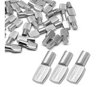 suiwotin 60 perni di supporto per mensole, 7 mm, placcati in nichel, a forma di cucchiaio, per armadio, cucina, mensole mobili