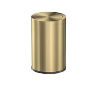 Suixtil Cestino gettacarte Dorato da 9/15 Litri, Leggero in Acciaio Inox, con Coperchio Girevole, for la casa, Soggiorno, Camera da Letto, Cucina, gettacarte(9L)