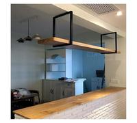 Suixtil Pensile cucina ferro Mensole da soffitto for cucina sospese al, robuste mensole portaoggetti in legno massello for soppalchi Portabottiglie sospeso soffitto