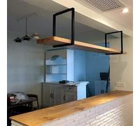 Suixtil Pensile cucina ferro Scaffale da soffitto, scaffale appendere, in legno massello, grandi scaffali for riporre oggetti cucina Portabottiglie sospeso soffitto