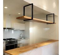 Suixtil Pensile cucina ferro Scaffale for divisorio da soffitto cucina for vino in legno massello Loft adatto for cucina/bar/ristorante Portabottiglie sospeso soffitto