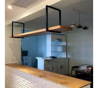 Suixtil Pensile cucina ferro Scaffale for unità sospese al soffitto Telaio montato a in ferro Scaffali di stoccaggio pesanti da cucina Portabottiglie sospeso soffitto