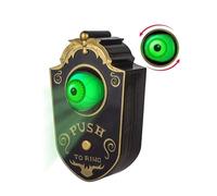 SUJAHHUJIQ Campanello di Halloween, decorazioni per porte di Halloween, campanello infestato con bulbo oculare animato con suoni spettrali per feste di Halloween, dolcetto o scherzetto evento