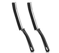 SUJEBKC 2 Pezzi Spazzola Pulizia Fessure,Pulisci Le Scanalature Delle Piastrelle Del Bagno,Strumento Manuale Per La Pulizia Della Casa Con Manico Lungo,Per Wc,Cucina,Fessure,Finestre,Porte