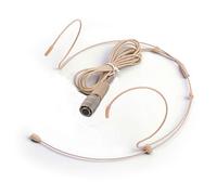 Sujeetec Cuffia con microfono discreto, auricolare over-ear per sistema wireless Audio-Technica, trasmettitore bodypack, ideale per lezioni, esibizioni dal vivo, teatro, podcast - Beige