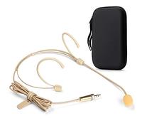 Sujeetec Microfono Auricolare - Discreto Doppio Gancio per l'orecchio Microfono Indossato Ideale per Sennheiser Trasmettitore Da Cintura Wireless per Lezioni, Teatro, Podcast