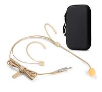 Sujeetec Microfono Auricolare - Testa Gancio per l'orecchio Microfono Indossato Ideale per Amplificatore vocale per PC Trasmettitore Da Cintura Wireless per Lezioni, Podcast - Spina TRS Da 3,5mm