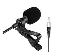 Sujeetec Microfono Lavalier da bavero compatibile con trasmettitore wireless Sennheiser - Microfono a condensatore unidirezionale - 3,5 mm Mono Screw Lock Plug