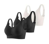 Sujetador Deportivo Mujer Alto Impacto Talla Grande Sujetador Sin Aros Push Up Bandolera Ajustable con Relleno Suaves Cómodo Sostenes de Mujer 3 Piezas Deportivo sin Aros para Mujer