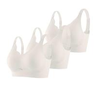Sujetador Deportivo Mujer Alto Impacto Talla Grande Sujetador Sin Aros Push Up Bandolera Ajustable con Relleno Suaves Cómodo Sostenes de Mujer 3 Piezas Deportivo sin Aros para Mujer