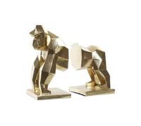 SUJETALIBROS SET 2 RESINA 14X12,5X24 GORILA DORADO