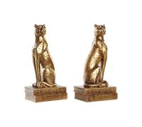 SUJETALIBROS SET 2 RESINA 16X11X33 LEOPARDO