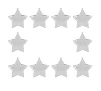 Sujurio 10 Set 80Mm Palline Riempibili DIY Decorazioni nel Plastica Trasparente Palline Ornamento Albero di Natale Pallina per Feste (Forma Un)