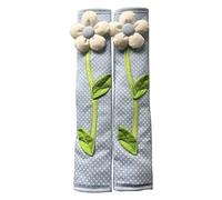 Sujurio 2PCS Pastorale Fiore Polka Dot Porta/Frigorifero Maniglia Copertura Frigorifero Guanti Decorazione Casa Accessori Cucina Blu