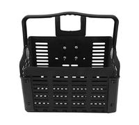 Sujurio Cestino posteriore pieghevole per bicicletta, nero, 31,5 x 22,5 x 20,5 cm (aperto), universale, per riporre la bici
