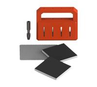 Sujurio Kit di strumenti per la riparazione e l'affilatura degli aghi per aerografo, accessori per manutenzione e lucidatura per aghi da 0,2 mm, 0,3 mm, 0,5 mm