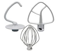 Sujurio Kit mixer per KSM150 include gancio per impasto, frusta e frusta piatta rivestita, set di riparazione per mixer da 3 pezzi compatibile