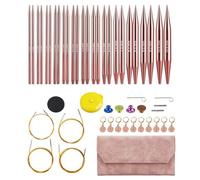 Sujurio per Cucire Intercambiabili in Alluminio, Circolari per Maglieria, Set di per Tessitura, Strumenti per Maglieria, Kit per Tessitura C