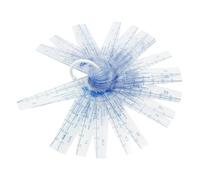Sujurio Spessimetro in plastica da 0,05-3 mm, strumenti di misurazione 25 in 1, per misurare le lacune, confezione da 1
