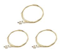 SUKADE 3 set di 6 corde per chitarra acustica, ricambio in acciaio inox con rivestimento antiruggine, suono ricco, lunga durata, per chitarra acustica (ottone)