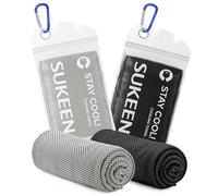 Sukeen Asciugamani rinfrescanti, confezione da 2 asciugamani rinfrescanti per collo, morbidi asciugamani traspiranti per palestra, asciugamano per ghiaccio Stay Cool in microfibra, per uomini e donne