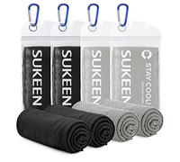 Sukeen Asciugamani rinfrescanti, confezione da 4 asciugamani morbidi e traspiranti per uomini e donne, allenamento, sport, yoga, golf (101,6 x 30,5 cm)