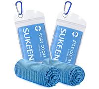 Sukeen Asciugamani Rinfrescanti in Microfibra - Ideali per la Palestra e lo Sport, Pack da 2 Asciugamano Freddo Yoga Palestra Morbidi e Traspiranti (100 x 30 cm)