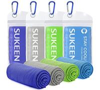 Sukeen Asciugamani Rinfrescanti in Microfibra - Ideali per la Palestra e lo Sport, Pack da 4 Asciugamano Freddo Yoga Palestra Morbidi e Traspiranti (100 x 30 cm)
