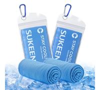 Sukeen Asciugamani rinfrescanti per uomini e donne, confezione da 2 (101,6 x 30,5 cm), ad asciugatura rapida, per palestra, viaggi, campeggio, sudore, yoga, sport, lavoro all'aperto