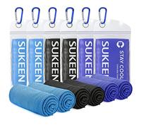 Sukeen Asciugamano Rinfrescante, confezione da 6 Asciugamani Rinfrescanti per Collo, Asciugamano da palestra morbido e traspirante, Asciugamano da ghiaccio per uomo donna Sport Yoga Golf(100 x 30 cm)