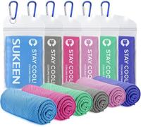 Sukeen Asciugamano rinfrescante in microfibra per un sollievo istantaneo, asciugamano rinfrescante per sport, yoga, spiaggia, golf, palestra, collo 100 x 30 cm, con custodia