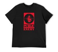SukGarden Public Enemy 80 Throwback Hip Hop Rap Group Band Vintage Men's T Shirt Black XXL