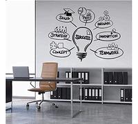 Sukhii Frasi motivazionali per Ufficio Diligenza Innovazione Cooperazione Parete del Computer Decalcomania per Ufficio Idea Adesivo da Parete per Arte Creativa 43 cm x 56 cm