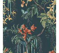 Suki Floreale Carta da Parati Ruvida Verde/Blu Belgravia 2162 Con Muro Decor