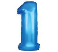 Suki Gifts S9603318 - Palloncino a forma di numero 1, 76 cm, colore: Blu