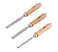 SUKI - SET 3 SCALPELLI IMPUGNATURA IN LEGNO 10-16-20mm