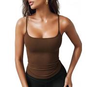 Sukiglam Canotta Donna Elegante Spaghetti Strap Tank Top Senza Maniche Collo a U Canottiera Intimo Sexy Slim Fit Y2k Tops Base Abbigliamento Estivi Casual Elasticizzata Camicia Maglietta