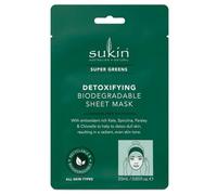 Sukin - Maschera in tessuto biodegradabile disintossicante Super Greens