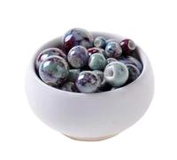 SUKORI 100/200 pz 6mm 8mm 10mm 12mm 14mm Perline Rotonde in Ceramica Fatte a Mano in Porcellana Fai da Te Perline con Foro per la creazione di Gioielli
