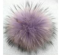 SUKORI 2/4pcs 13 Centimetri Big Fluffy Vera Pelliccia di Volpe Pom Pom con Il Tasto Fai da Te PON PON di Pelliccia Palle di Pelliccia Naturale Pom Pom per Sciarpe Cappelli Berretti Accessori