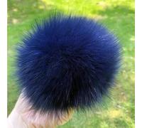 SUKORI 2 Pezzi Pompon in Pelliccia di Volpe Naturale per Berretti, Cappello, Borse, Accessori e Sciarpa - Fai da Te