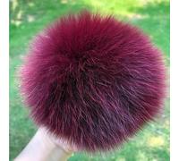 SUKORI 2 Pezzi Pompon in Pelliccia di Volpe Naturale per Berretti, Cappello, Borse, Accessori, Sciarpa - Fai da Te