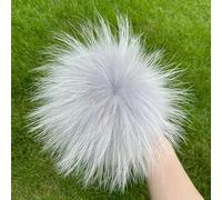 SUKORI 2 Pezzi Pompon in Pelliccia di Volpe Naturale Pompon in Pelliccia per Berretti Cappello Pompon in Pelliccia Fai da Te per Berretti Borse Accessori Sciarpa