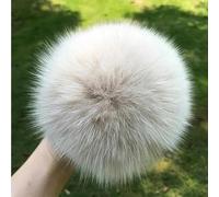 SUKORI 2 Pezzi Pompon in Pelliccia di Volpe Naturale Pompon in Pelliccia per Berretti Cappello Pompon in Pelliccia Fai da Te per Berretti Borse Accessori Sciarpa