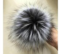 SUKORI 2 Pezzi Pompon in Pelliccia di Volpe Naturale Pompon in Pelliccia per Berretti Cappello Pompon in Pelliccia Fai da Te per Berretti Borse Accessori Sciarpa