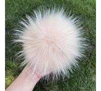 SUKORI 2 Pezzi Pompon in Pelliccia di Volpe Naturale Pompon in Pelliccia per Berretti Cappello Pompon in Pelliccia Fai da Te per Berretti Borse Accessori Sciarpa