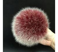 SUKORI 2 Pezzi Pompon in Pelliccia di Volpe Naturale Pompon in Pelliccia per Berretti Cappello Pompon in Pelliccia Fai da Te per Berretti Borse Accessori Sciarpa
