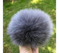 SUKORI 2 Pezzi Pompon in Pelliccia di Volpe Naturale Pompon in Pelliccia per Berretti Cappello Pompon in Pelliccia Fai da Te per Berretti Borse Accessori Sciarpa